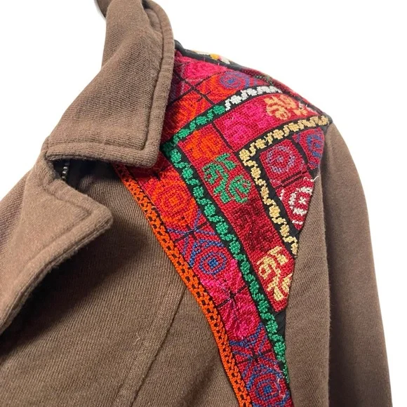 ECOTE Embroidered Southwest Moto Zip Jacket M - Picture 2 of 8